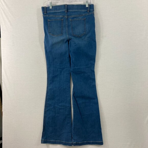 SPANX Flare Soft Stretch Pull-on Jeans in Vintage Indigo Denim Size Large - Picture 9 of 10